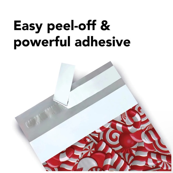 Christmas Candy Cane (20) 10 x 13 Polymailers - Picture 4 of 4